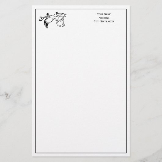  ooievaar die een Baby levert #1 Briefpapier (Voorkant)