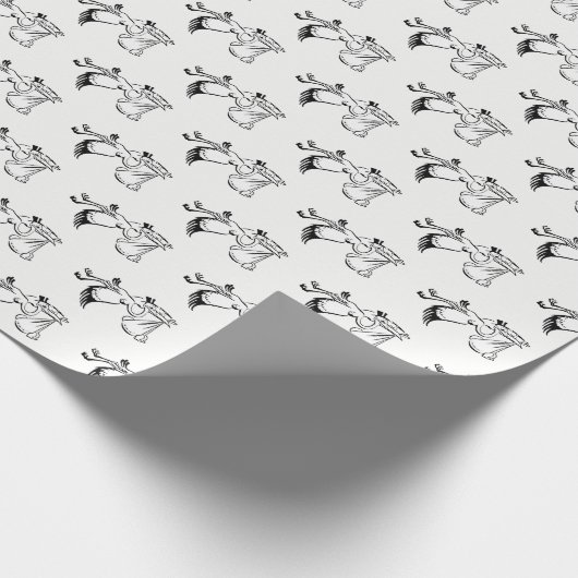  ooievaar die een Baby levert #1 Cadeaupapier (Hoek)