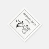 ooievaar die een Baby levert #1 Servet (Hoek)