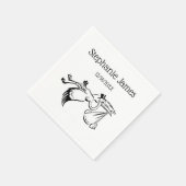 ooievaar die een Baby levert #1 Servet (Hoek)