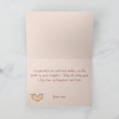 Ooievaar draagt nieuw baby meisje Wenskaart Kaart (Binnen)