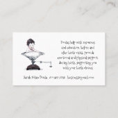 ooievaar en Baby op weegschaal doula of vroedvrouw Visitekaartje (Achterkant)