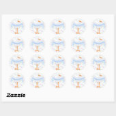 Ooievaar Gefeliciteerd Sticker (blauw) (Vel)