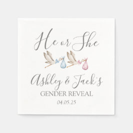 Ooievaar geslacht onthulling stickers, Ooievaar gu Servet