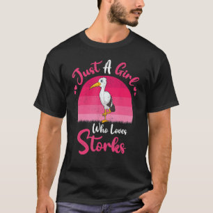 ooievaar gewoon een meisje dat van ooievaars houd t-shirt