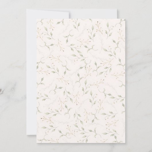 Ooievaar groen Baby shower Kaart (Achterkant)