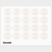 Ooievaar groen Baby shower Ronde Sticker (Vel)