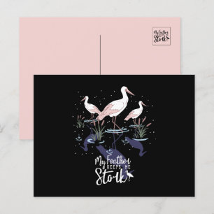 Ooievaar Humor: 'Mijn veer houdt me ooievaar' Feestdagenkaart