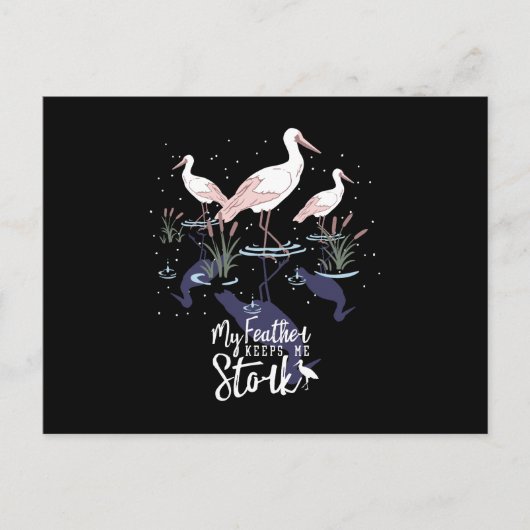 Ooievaar Humor: 'Mijn veer houdt me ooievaar' Feestdagenkaart (Voorkant)