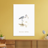 Ooievaar in water canvas afdruk (Insitu (Woonkamer))