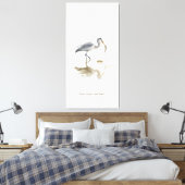 Ooievaar in water canvas afdruk (Insitu (Slaapkamer))