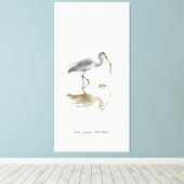 Ooievaar in water canvas afdruk (Insitu (Houten vloer))