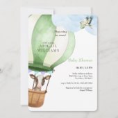 Ooievaar & Koe Moo-ving in Soon Baby shower Kaart (Voorkant)