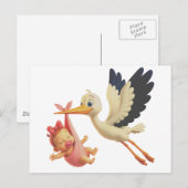 Ooievaar koopwaar briefkaart (Voorkant / Achterkant)