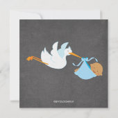 Ooievaar Krijtbord Afrikaans Amerikaans Jongen Bab Kaart (Achterkant)