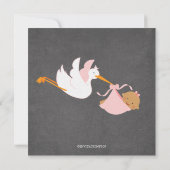 Ooievaar Krijtbord Afrikaans Amerikaans Meisje Bab Kaart (Achterkant)