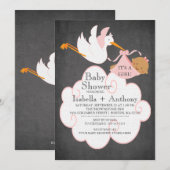 Ooievaar Krijtbord Afrikaans Amerikaans MEISJE Bab Kaart (Voorkant / Achterkant)