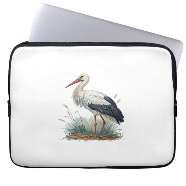 Ooievaar Laptop Sleeve (Voorkant)