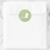 Ooievaar levert meisje Sticker (Tas)