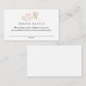 Ooievaar Luier Raffle Baby shower Informatiekaartje (Voorkant / Achterkant)