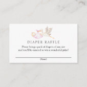 Ooievaar Luier Raffle Baby shower Informatiekaartje (Voorkant)