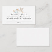 Ooievaar Luier Raffle Baby shower Informatiekaartje (Voorkant / Achterkant)