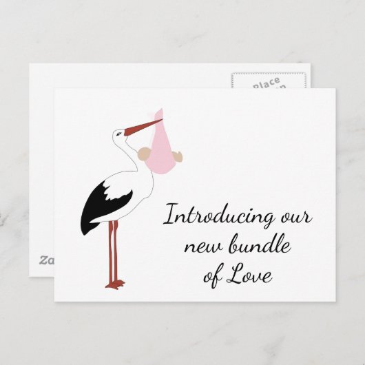 Ooievaar merchandise briefkaart (Voorkant / Achterkant)