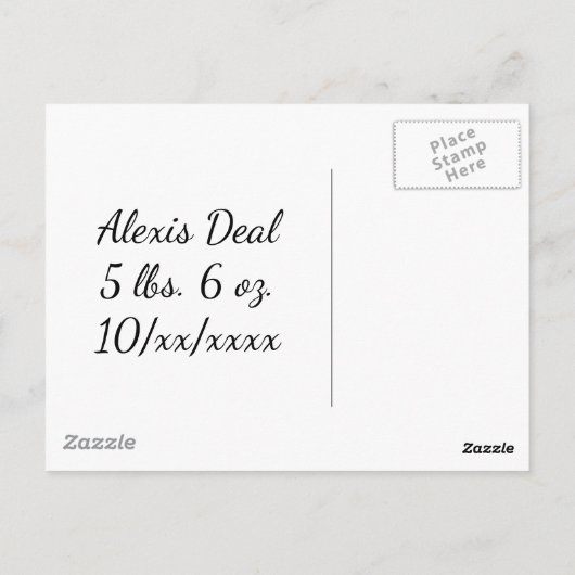 Ooievaar merchandise briefkaart (Achterkant)