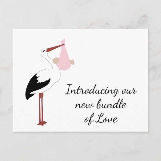 Ooievaar merchandise briefkaart (Voorkant)