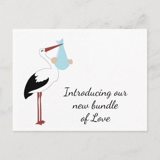 Ooievaar merchandise briefkaart (Voorkant)