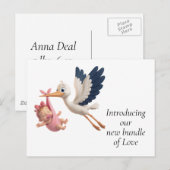 Ooievaar merchandise briefkaart (Voorkant / Achterkant)