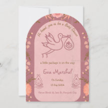 ooievaar met Baby-Baby shower