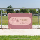 ooievaar met Baby-Baby shower Spandoek (Insitu)