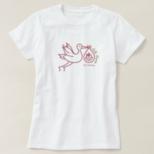 ooievaar met Baby-Baby shower T-shirt