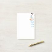 Ooievaar met Baby Grappige Sticky Notes (Op bureau)