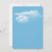 Ooievaar met baby jongen in mand kaart (Achterkant)