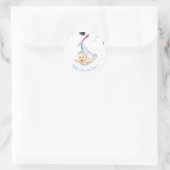 Ooievaar met Baby Sticker - Custom Text (Tas)