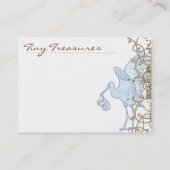  ooievaar met Baby Swirl Design Visitekaartje (Achterkant)