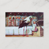 OOIEVAAR MET BABY'S ,ROZE LILA BABY KWEKERIJ VISITEKAARTJE (Achterkant)