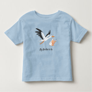 Ooievaar met een Baby Big Brother om te zijn Kinder Shirts