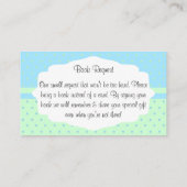 Ooievaar met een Schattige Little Baby Boy Boek Aa Informatiekaartje (Achterkant)