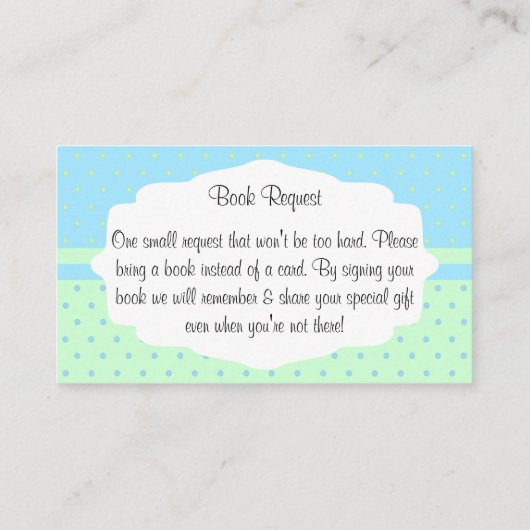 Ooievaar met een Schattige Little Baby Boy Boek Aa Informatiekaartje (Achterkant)