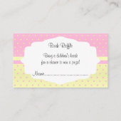 Ooievaar met een Schattigee Kleine Baby Meisje Boe Informatiekaartje (Achterkant)