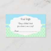 Ooievaar met een Schattigee Little Baby Boy Book R Informatiekaartje (Achterkant)