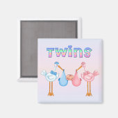 Ooievaar met tweeling magneet (Voorkant / Achterkant)