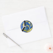 Ooievaar. Oekraïense abstracte kunst Ronde Sticker (Envelop)