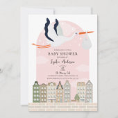 Ooievaar Ooievaar Baby Shower Speciale Levering St Kaart (Voorkant)