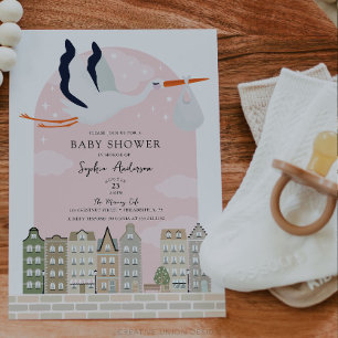 Ooievaar Ooievaar Baby Shower Speciale Levering St Kaart