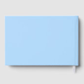 Ooievaar op blauw Baby shower Gastenboek (Achterkant)