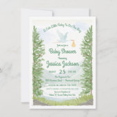 Ooievaar Reis Baby Shower Uitnodiging (Voorkant)